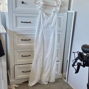 H & M Divided White Eyelet Maxi Dress